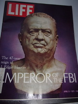 Vintage Life Magazine J Edgar Hoover Emperor of The FBI April 1971 - £3.93 GBP