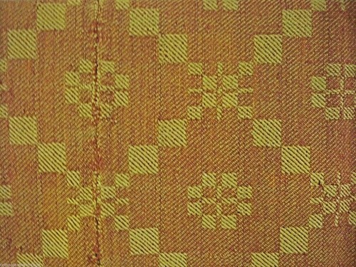 Jacquard Coverlet Pennsylvania Antique 19th C  Brown Green WOOL 36x72 Item image 8
