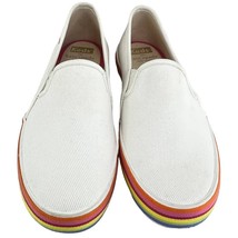 Keds x Kate Spade Double Decker Sneakers White Size 6 Slip-On Flat Canvas Loafer - £46.97 GBP