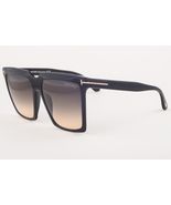 Tom Ford SABRINA 764 01B Shiny Black / Gray Gradient Sunglasses TF764 01... - $217.55
