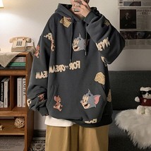 Printed Oversized Hoodies Women Harajuku Pullover Casual Fashion Kawaii Unisex  - £59.98 GBP