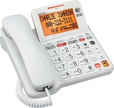 AT&amp;T - CL4940 Corded Phone with Digital Answering System - White - £57.54 GBP
