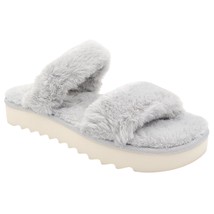 Koolaburra UGG Women Double Strap Slide Sandals Fuzz On Size US 10M Wild Dove - £26.46 GBP