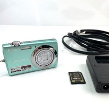 Nikon COOLPIX S220 10.0MP Digital Camera - Aqua Green w/Charger and SD Card - £85.21 GBP