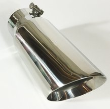 Diesel Exhaust Tip 5.00&quot; Diameter X 12.00&quot; Long 4.00&quot; Inlet Bolt On Double Wall  - £54.75 GBP