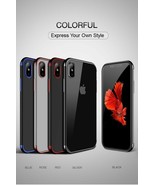 FOR iPhone X Clear Case Ultra-Thin Colored Silicone FOR iPhone X Clear Case - £10.87 GBP