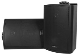 2 Rockville HP5S-8 BK Black 5.25&quot; Outdoor/Indoor 8-Ohm Wall Mount Home Speakers - £74.31 GBP