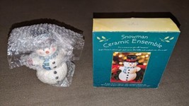 vtg hallmark ceramic snowman set, sugar bowl creamer salt pepper shakers 8x5” - £23.60 GBP