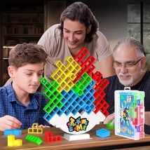 48 PCS Tetra Tower Game for Adult Kids Stack Attack Board Games for Family Trave - £29.30 GBP