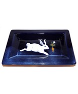 DARLING 1987 KAREN HOWELL POTTERY LEGEND OF THE RABBIT MOON RECTANGULAR ... - $111.37