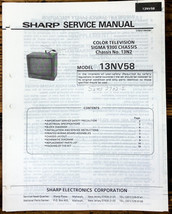 Sharp 13NV58 TV / Television Service Manual *Original* - $14.82