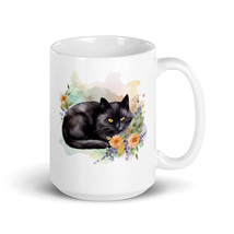 Black Cat White glossy mug - £14.21 GBP