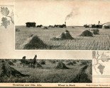 Vtg Postcard - Olds Alberta Canada Lewis Rice Photo Threshing Farm Steam... - $38.56