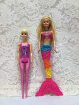 2 Barbie Dolls One is a Mermaid - £3.26 GBP
