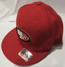 NWT NFL Reebok San Francisco 49ers Sideline Fitted Hat Red Size 7 3/4 - £31.89 GBP