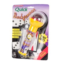 Tootsie Toy Quick Backgammon Travel Game VTG New Handheld Wand Dice Yellow 2000 - £17.79 GBP