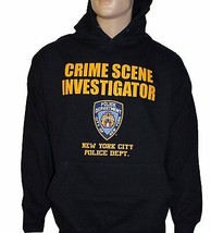 NYPD Crime Scene Investigation Hoodie CSI Sweatshirt Navy Blue - £27.41 GBP+
