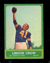 1963 Topps #45 Lindon Crow Vgex La Rams Nicely Centered *X99821 - £3.29 GBP