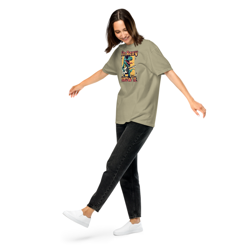 Unisex Garment-Dyed Heavyweight T-Shirt – I’m Rexy (Khaki) Item image 3