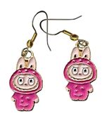 Creepy Cute FUFU MONSTER BUNNY Funky EARRINGS Fang Smile Charm Novelty J... - €5,85 EUR