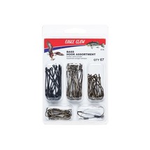 Eagle Claw Bass Assorted Hooks Fishing Kit, 67 Assorted Hooks - £7.88 GBP