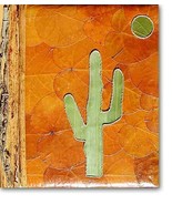 Leaf Notebook Journal Hand Crafted Bali Cactus Sun Desert Natural Leaves... - £9.74 GBP