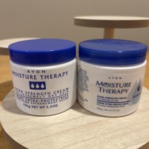 Lot Of 2 Vintage Avon Moisture Therapy 5.3oz Extra Strength Cream - £14.10 GBP