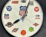 Vintage Union Pacific Railroad Wall Clock Railway Logos Works - Cracked ... - $11.88