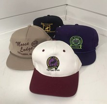 Vtg lot of 4 Moose Lodge Hats Florida Alabama Oregon Manatee Don Cotnam Hat - $14.80