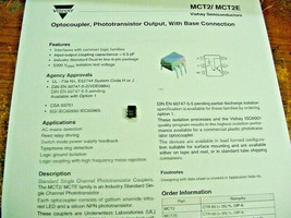 1 NOS MCT2 Optocoupler Phototransistor Output w Base Conn 6 Pin DIP 5300... - $4.31