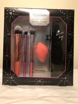 REAL TECHNIQUES SAM &amp; NIC METALLIC SHIMMER MAKE UP COSMETIC BRUSH 5 PC S... - $15.34