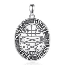 925 Sterling Silver Talisman for Ghost Hunter&#39;s Necklace for Man Rune Summon Mag - £36.75 GBP