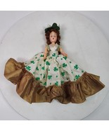 Vintage 1950s Irish Polka Doll Jointed 7 Inch Clover Dress Ireland - €24,89 EUR