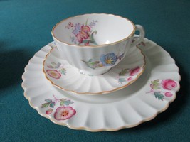 Spode England Trio Cup Saucer And Plate &quot;Iris &quot; Pattern [*78] - £59.35 GBP