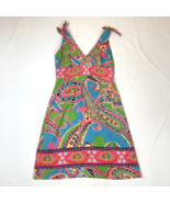 Lilly Pulitzer Silk Sleevless V Neck Dress Tie Shoulder Size Small - €42,45 EUR