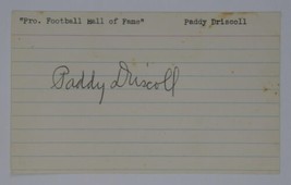 Paddy Driscoll Signed 3x5 Index Card Chicago Bears Autographed HOF - $395.99