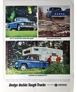 Dodge Builds Tough Trucks Chrysler Weekends Off-1965 Vintage Print Ad - $13.29 CAD