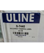 Desktop Direct Thermal Labels - 4 x 2&quot; ULine s-7440 12 rolls per case - $39.60