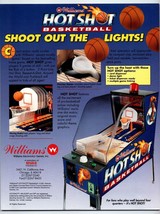 Hot Shot Basketball Arcade Flyer Original Game 8.5&quot; x 11&quot; Advertising 1992 Promo - £12.34 GBP