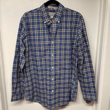 LL Bean Mens Blue White Plaid Long Sleeve Button Up Shirt Size Medium #5... - £21.80 GBP