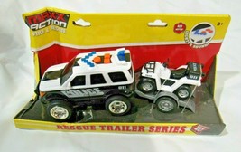 MAXX ACTION Fire &amp; Rescue Trailer Series w/Lights &amp; Sound Police Pursuit Vehicle - £15.97 GBP