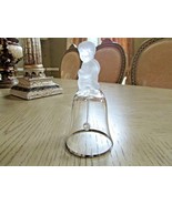 1991 LENOX CRYSTAL GLASS BELL ANGEL CHERUB WITH LIRE 5.75&quot;H PLATINUM RIM  - $110.27 MXN