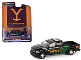 2013 Ram 1500 Pickup Truck "County Sheriff" Black with Green Stripes "Yellowston - $22.79