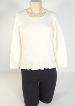 Polo Jeans Company Ralph Lauren Ecru 3/4 Sleeve Cotton Shirt Women NWT - $43.99