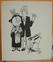 Original unsigned Ink Drawing 9.5&quot;x11&quot; cartoon cel c1970 citrus legislat... - $1,315.77 MXN