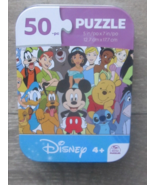 New Disney Mickey Mouse &amp; Friends Puzzle 5&quot;x 7&quot; 50 Pcs In Tin New! - £6.29 GBP