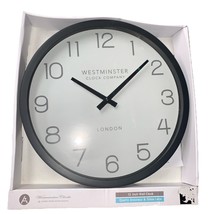 Westminster Clock Company Black With White Face Clock - $9.38 CAD