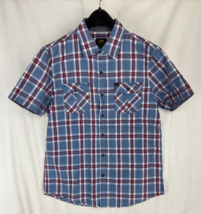 Lee Regular Fit Plaid Men&#39;s Button-Up Short Sleeve Shirt  Multicolor Siz... - $11.39