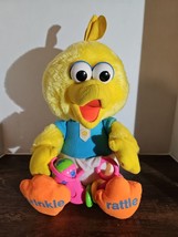 Vintage 15&quot; 1988 Playskool Big Bird Baby Squeak Crinkle Rattle Muppets - $24.99