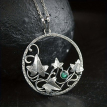 Vintage Bohemian Ivy Pendant Necklace Womens Holiday Jewelry - $27.85 CAD